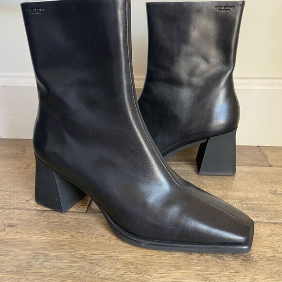 LIKE NEW Vagabond Hedda Black Heeled Boots size 40 / 10 - Picture 2 of 11